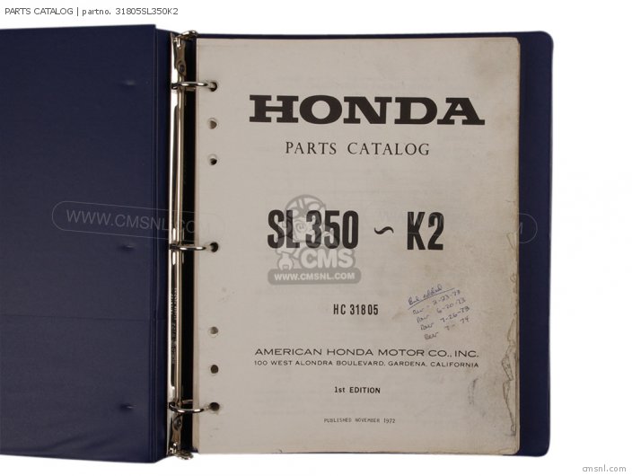 31805SL350K2 Parts Catalog Honda buy the 31805SL350K2 at CMSNL