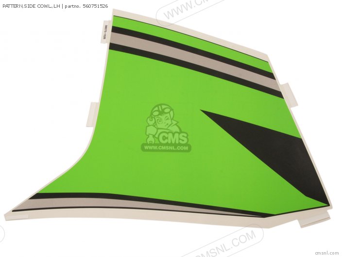 Kawasaki PATTERN,SIDE COWL.,LH 560751526 Kawasaki PATTERN,SIDE COWL.,LH 560751526