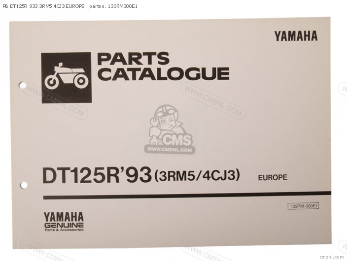 Yamaha PB DT125R 933 3RM5 4CJ3 EUROPE 133RM300E1