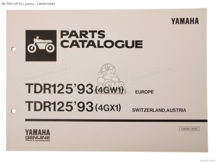 Yamaha PB-TDR125'93 134GW300E1