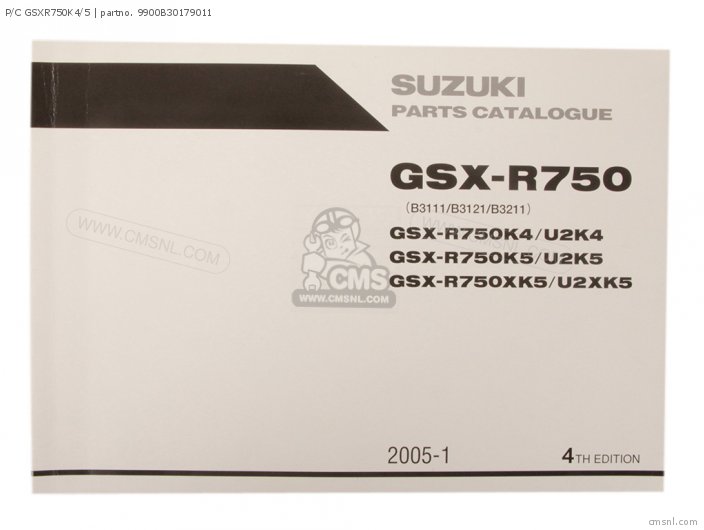 Suzuki P/C GSXR750K4/5 9900B30179011