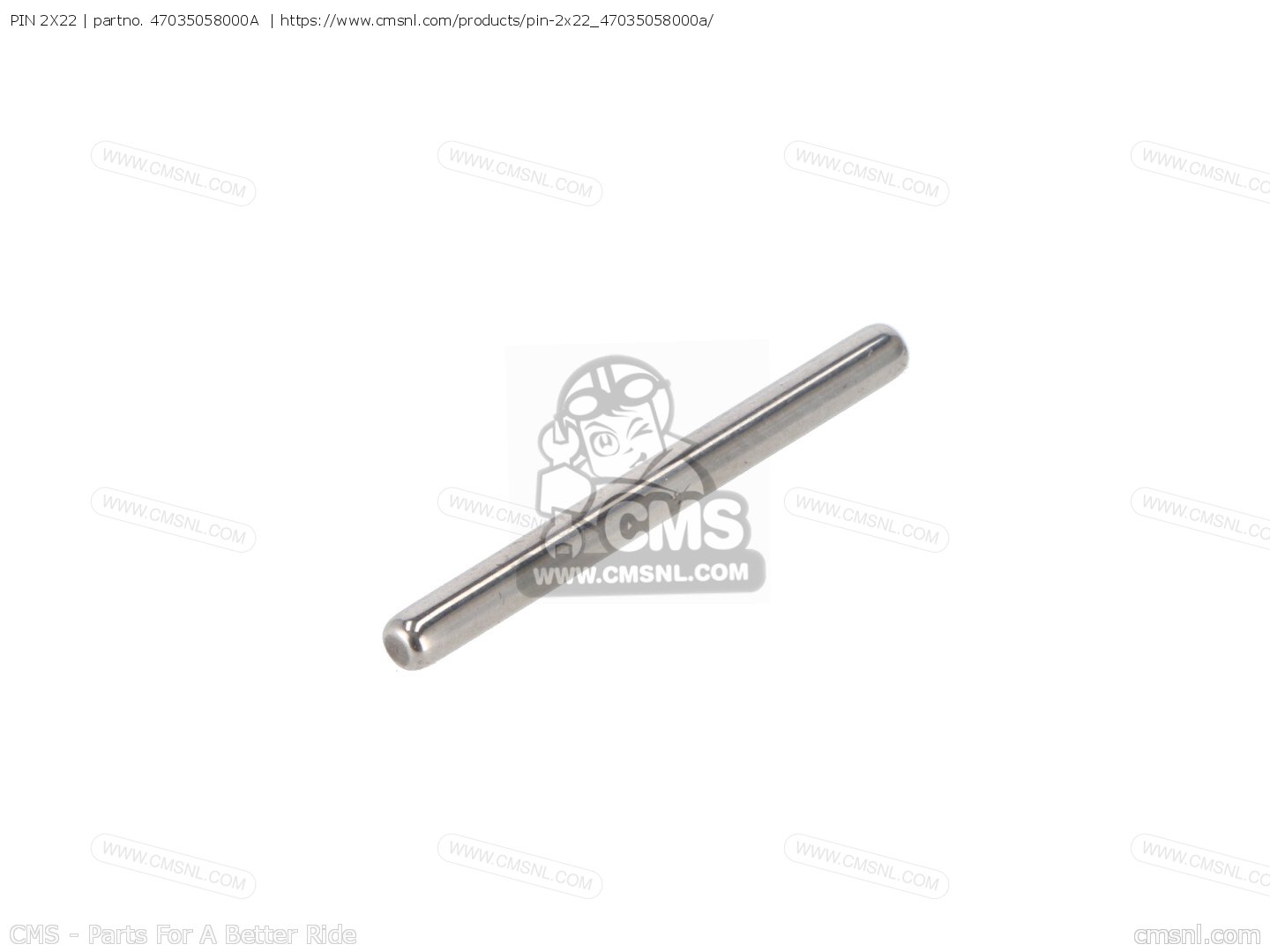 47035058000A: PIN 2X22 Husqvarna - buy the 47035058000 at CMSNL