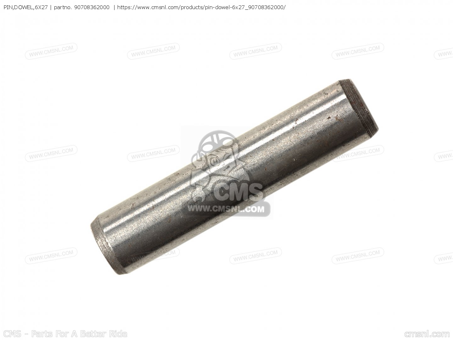 90708362000 Pin,dowel,6x27 Honda buy the 90708362000 at CMSNL