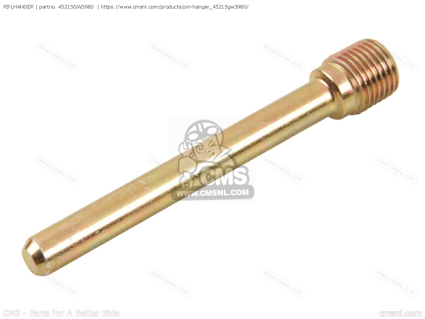 45215GW3980: PIN,HANGER Honda - buy the 45215-GW3-980 at CMSNL