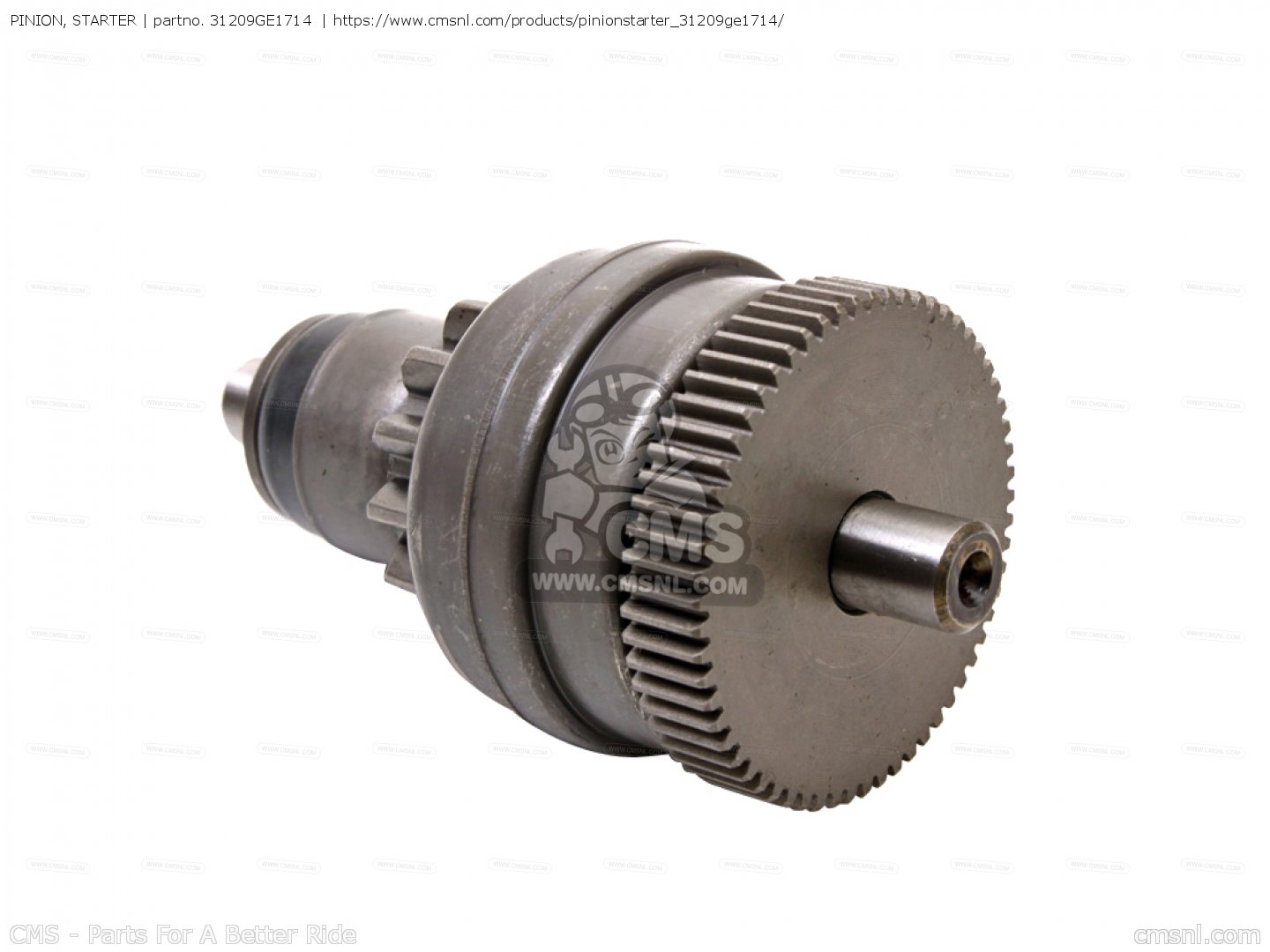 PINION, STARTER for CH80 ELITE 80 1987 (H) USA order at CMSNL