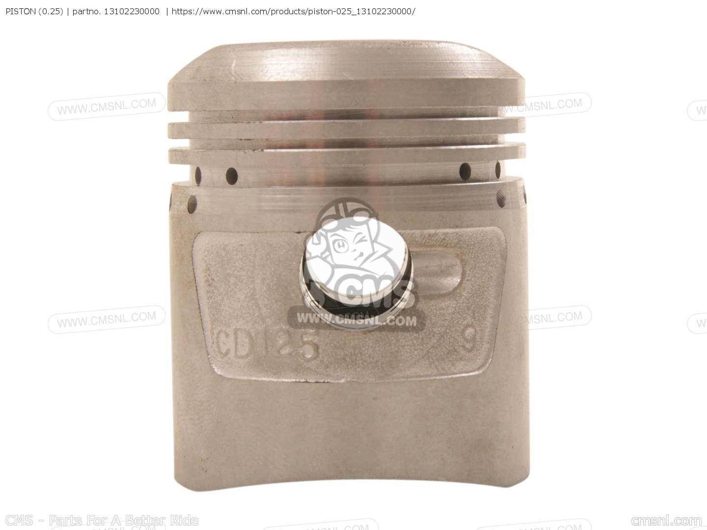 Piston De Rechange +0.25 Pour Honda CR80R 1983 - Référence 13102-GC4-700, Neuf