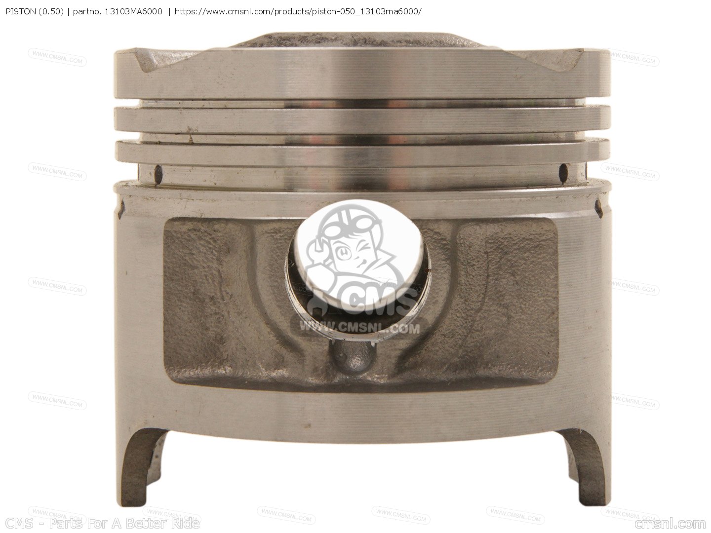 13103MA6000: Piston (0.50) Honda - buy the 13103-MA6-000 at CMSNL