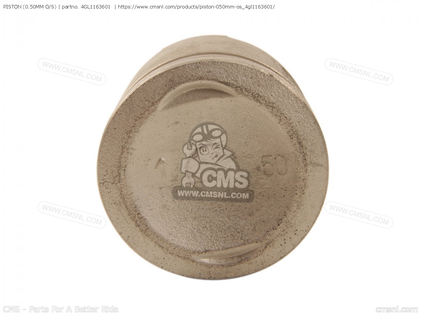 4GL1163601: PISTON (0.50MM O/S) Yamaha - buy the 4GL-11636