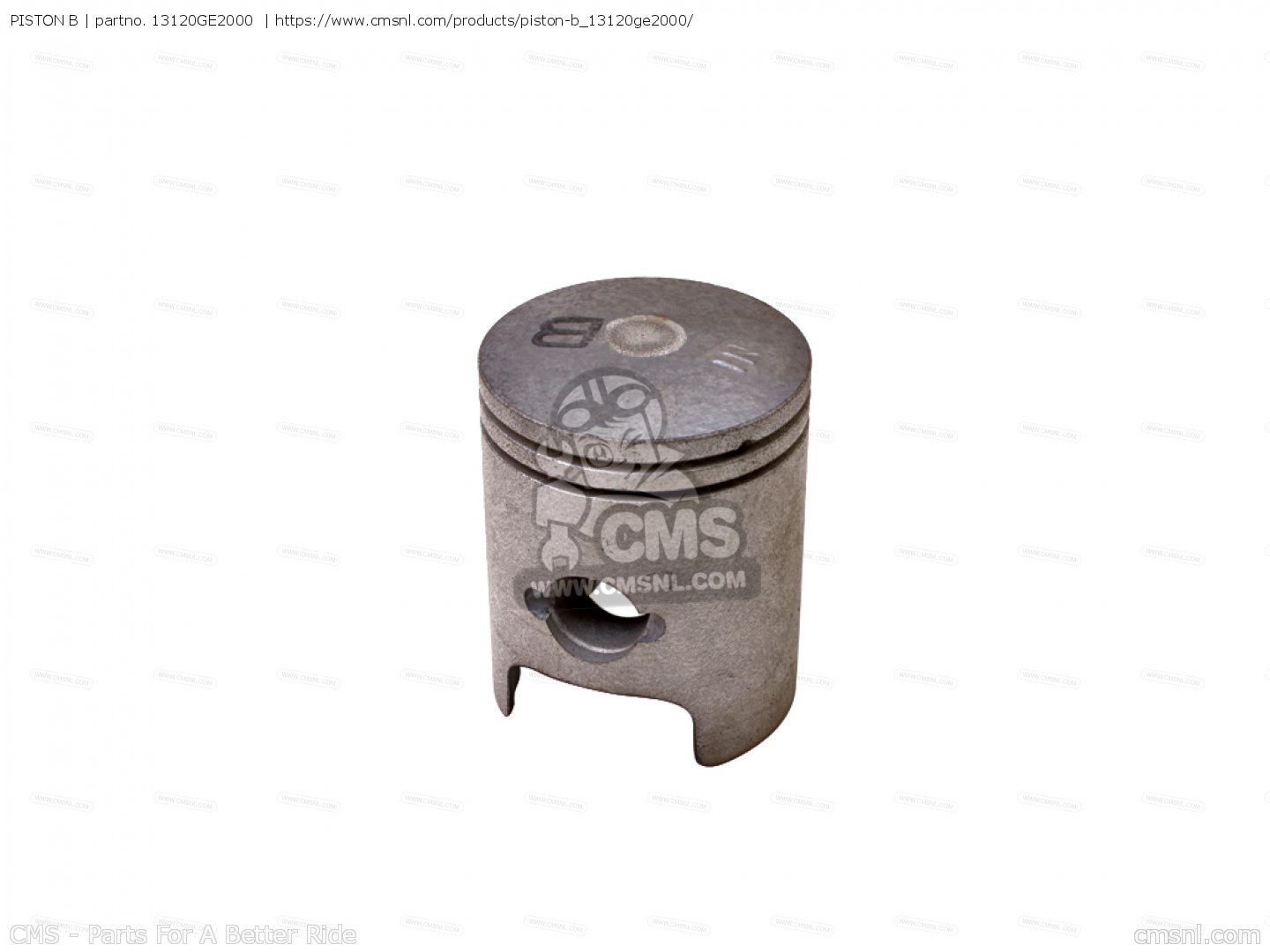 PISTON B For MCX50S 1983 (D) - Order At CMSNL