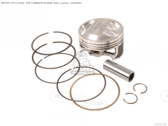 Piston Kit (124cc) For Complete Engine Only photo