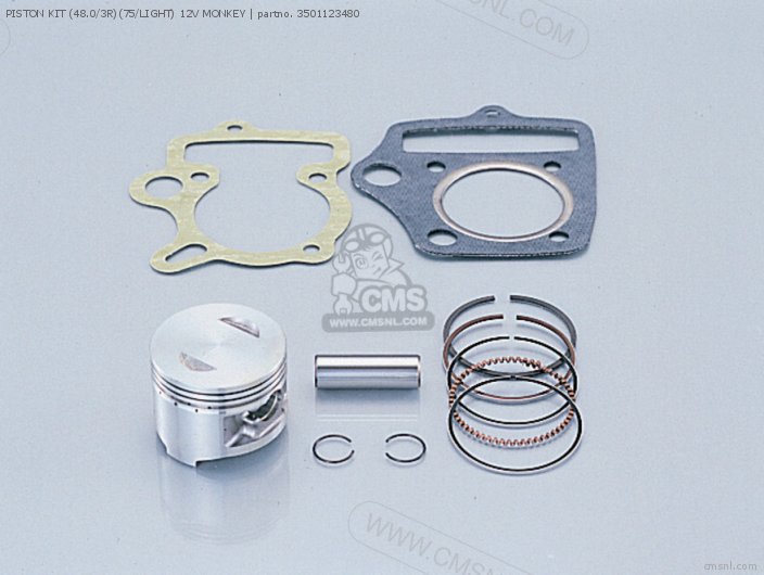 Kitaco PISTON KIT (48.0/3R)(75/LIGHT) 12V MONKEY 3501123480