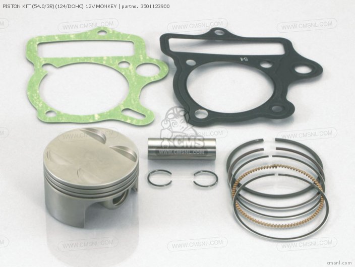 Kitaco PISTON KIT (54.0/3R)(124/DOHC) 12V MONKEY 3501123900