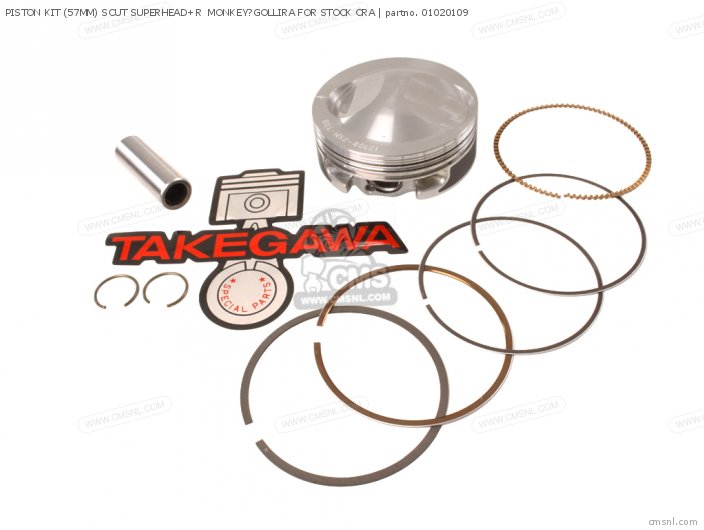 Takegawa PISTON KIT (57MM) SCUT SUPERHEAD+R  MONKEY?GOLLIRA FOR STOCK CRA 01020109