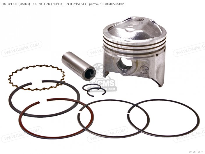 Honda PISTON KIT (51MM) FOR 70 HEAD 13101RRP705152