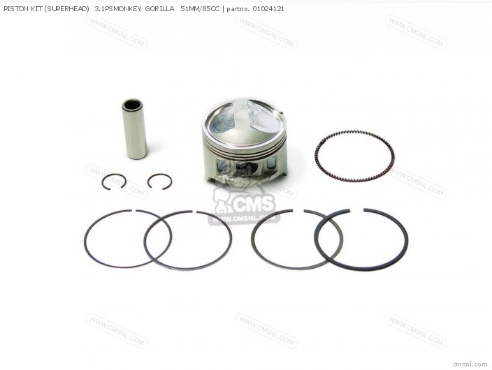 Takegawa PISTON KIT (SUPERHEAD)  3.1PSMONKEY, GORILLA   51MM/85CC 01024121