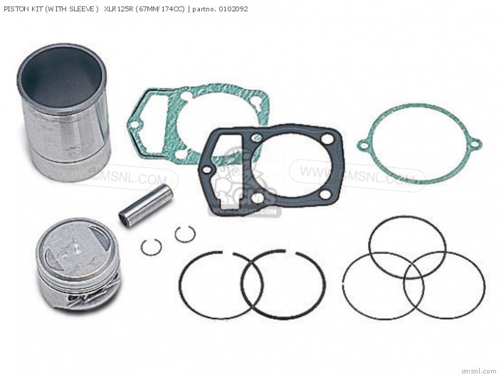 Piston Kit With Sleeve Xlr125r 67mm 174cc Takegawa Buy The 01 02 092 At Cmsnl
