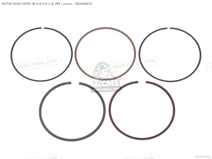 Kitaco PISTON RING (H57R/3R/0.8-0.8-1.5) APE 3520006570