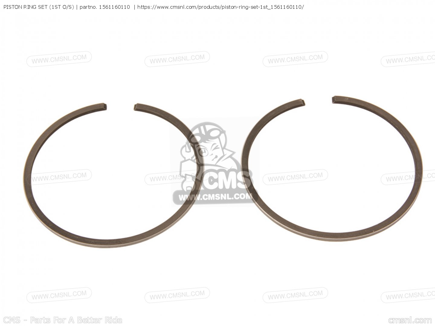 1561160110: Piston Ring Set (1st O/s) Yamaha - buy the 156-11601 