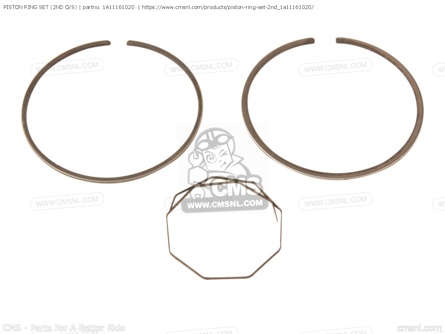 PISTON RING SET (2ND O/S) For RD400 1977 USA - Order At CMSNL