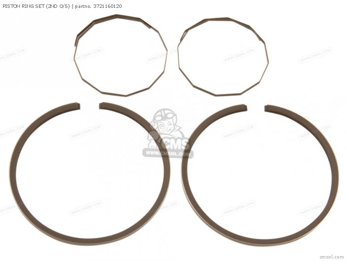 3721160120: Piston Ring Set (2nd O/s) Yamaha - Buy The 372-11601-20 At ...