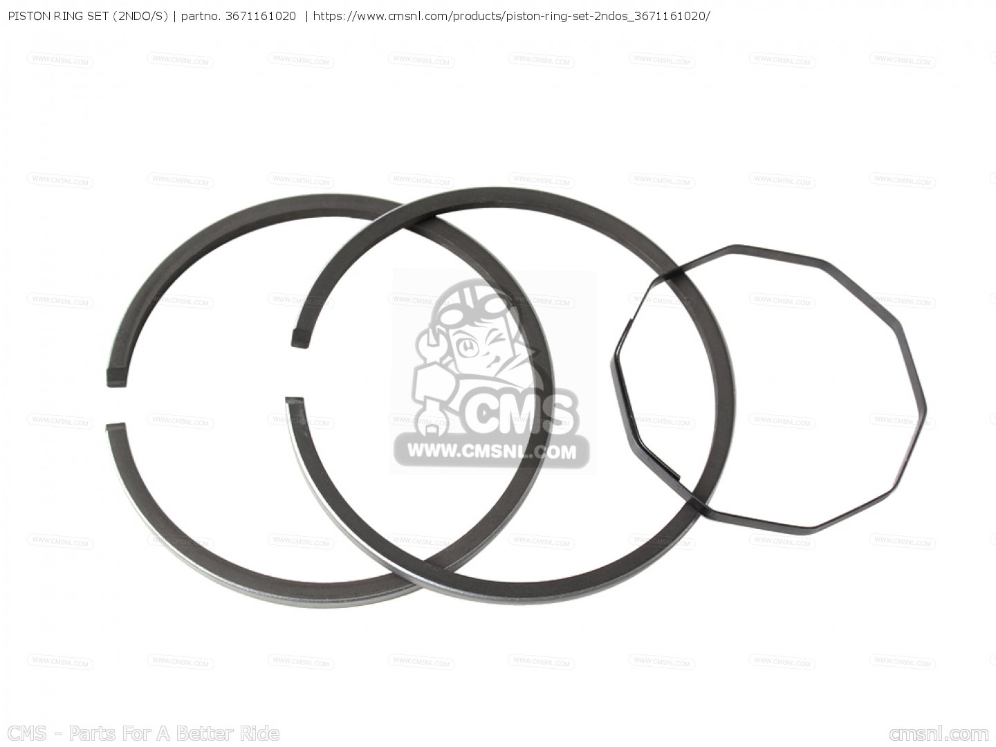 3671161020: Piston Ring Set (2ndo/s) Yamaha - Buy The 367-11610-20 At CMSNL