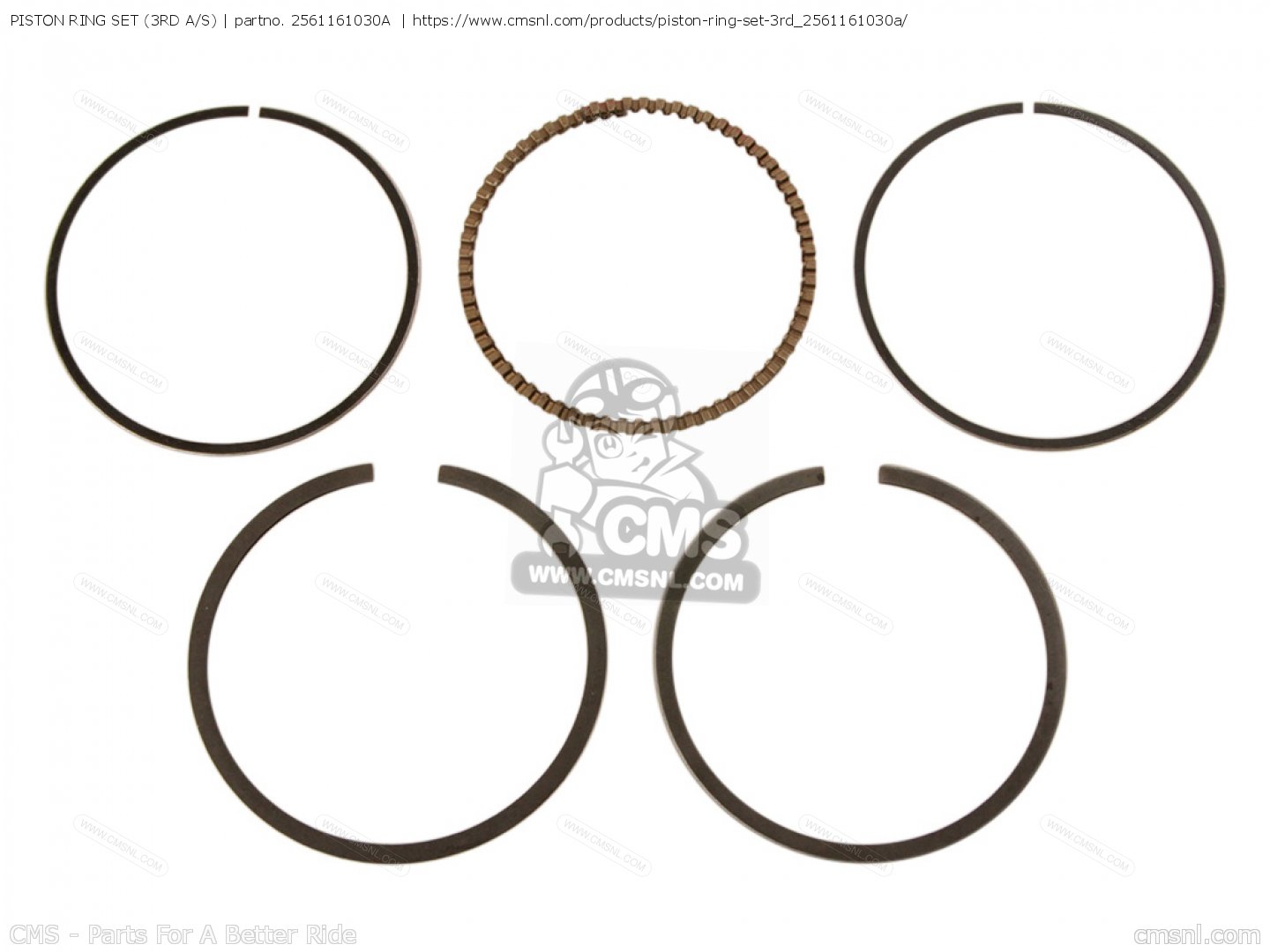 PISTON RING SET (3RD A/S) for XS650 1975 USA order at CMSNL
