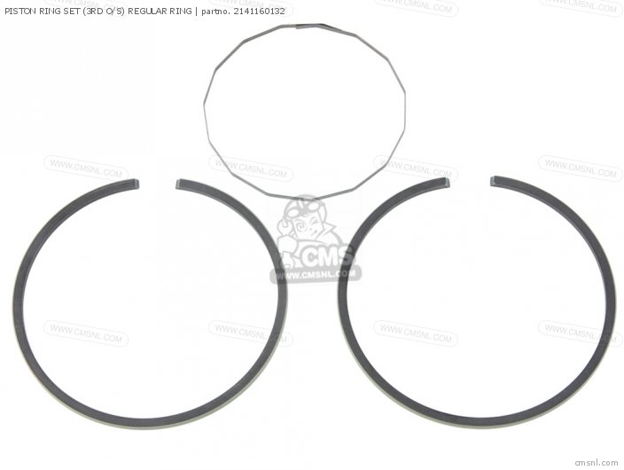 Yamaha PISTON RING SET (3RD O/S) REGULAR RING 2141160132