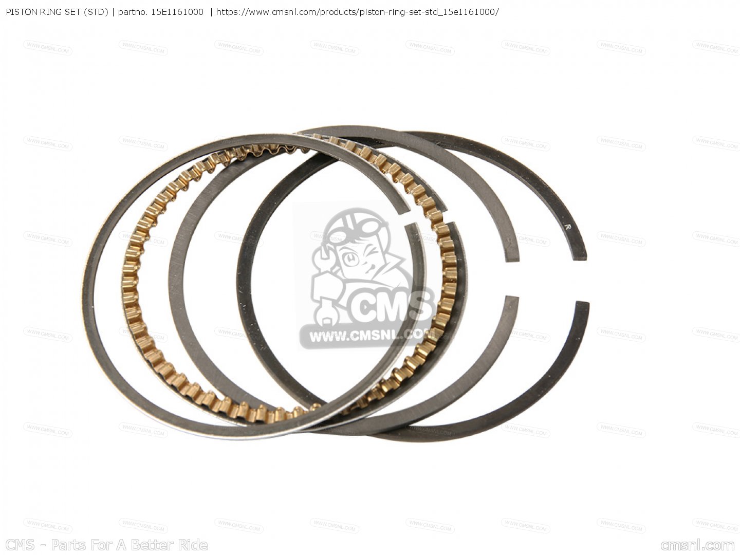 15E1161000 Piston Ring Set (std) Yamaha buy the 15E116100000 at CMSNL