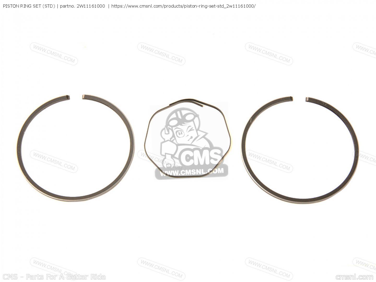 PISTON RING SET (STD) for RX50 50SPECIAL 1983 (D) USA order at CMSNL