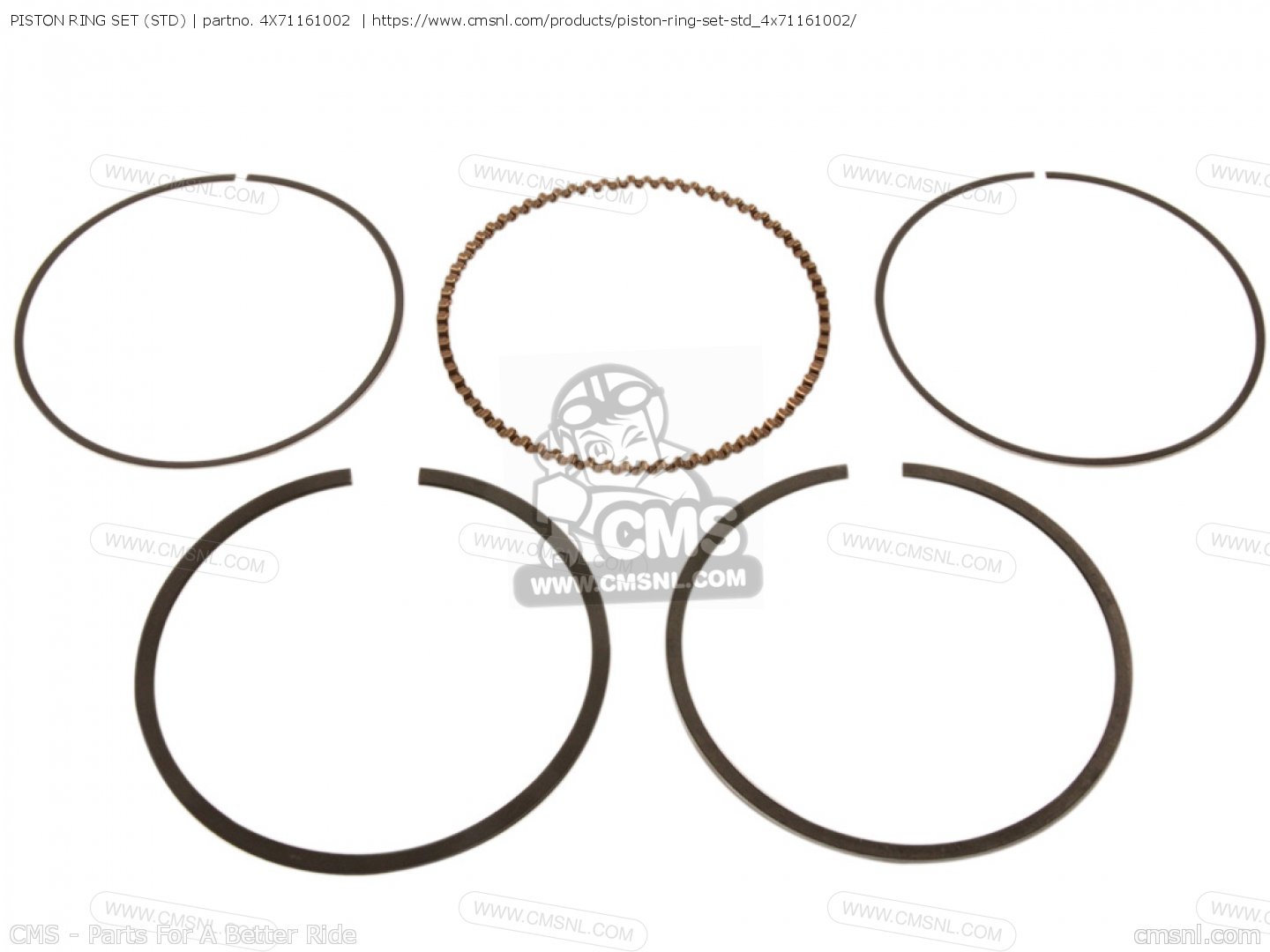 PISTON RING SET (STD) for XV750 VIRAGO 1982 (C) USA order at CMSNL