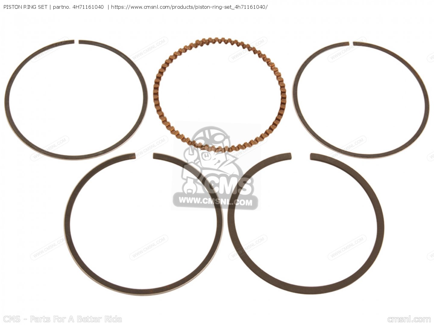 4H71161040 Piston Ring Set Yamaha buy the 4H7116104000 at CMSNL