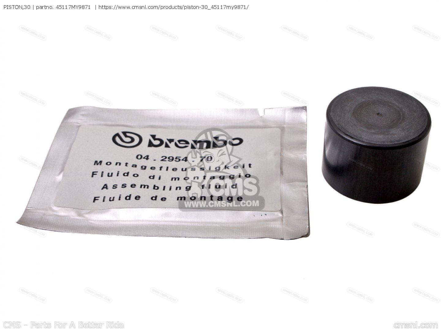 45117MY9871: PISTON,30 Honda - buy the 45117-MY9-871 at CMSNL