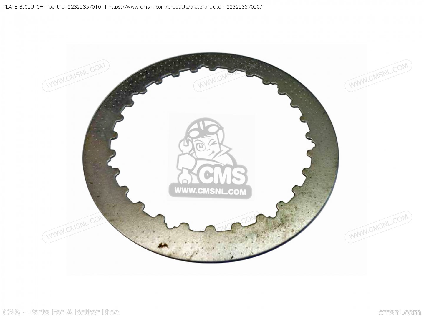 22321357010: Plate B,clutch Honda - Buy The 22321-357-010 At CMSNL