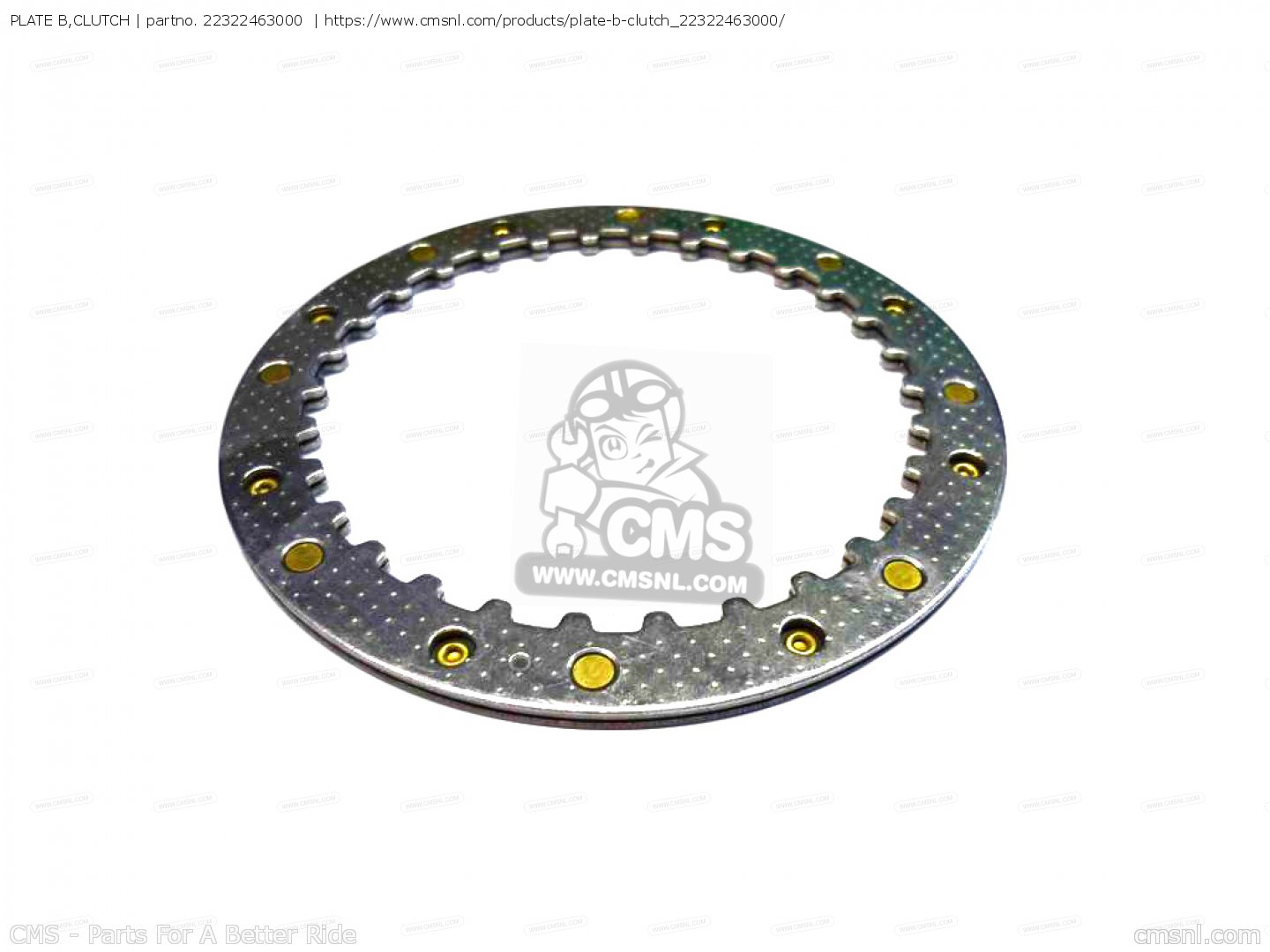 PLATE B,CLUTCH For GL1100 GOLDWING ASPENCADE 1983 (D) USA - Order At CMSNL