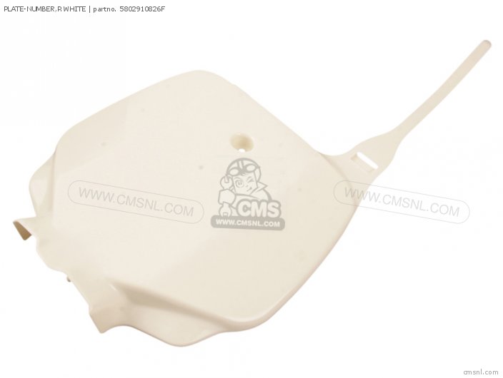 Kawasaki PLATE-NUMBER,P.WHITE 5802910826F Kawasaki PLATE-NUMBER,P.WHITE 5802910826F