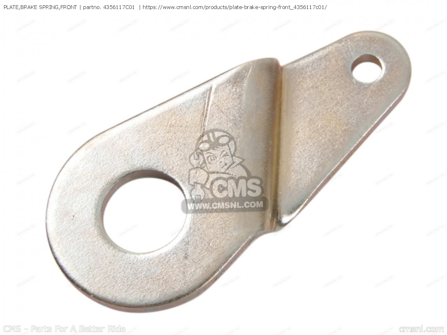 4356117C01: Plate,brake Spring,front Suzuki - buy the 43561-17C01 at CMSNL