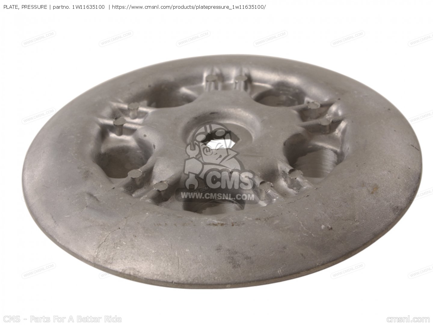 1W11635100: Plate, Pressure Yamaha - buy the 1W1-16351-00 at CMSNL