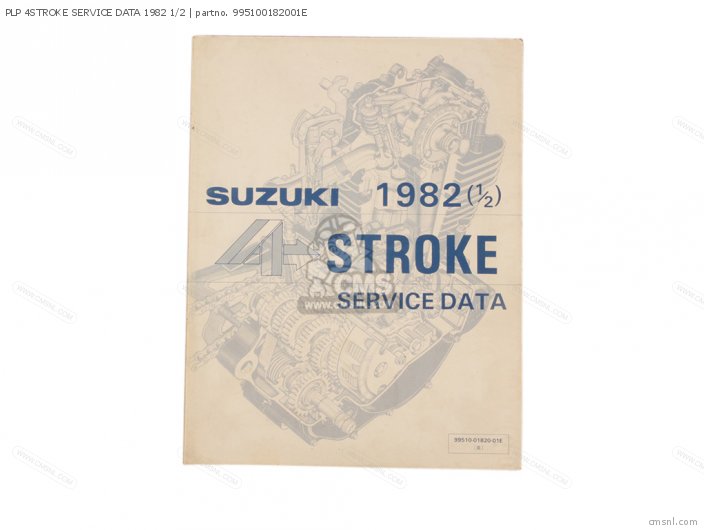 Suzuki PLP 4STROKE SERVICE DATA 1982 1/2 995100182001E