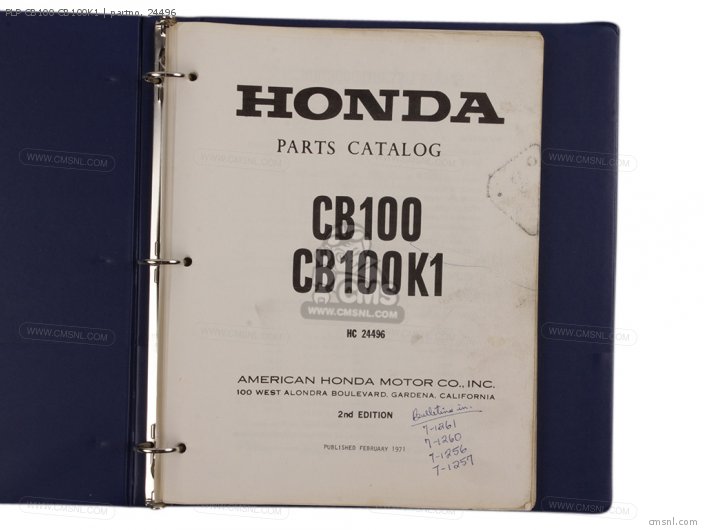 Honda PLP CB100 CB100K1 24496