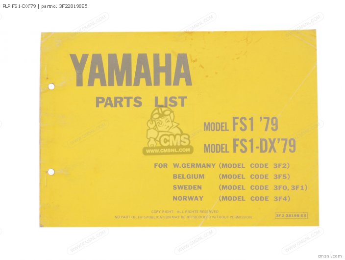 Yamaha PLP FS1-DX'79 3F228198E5