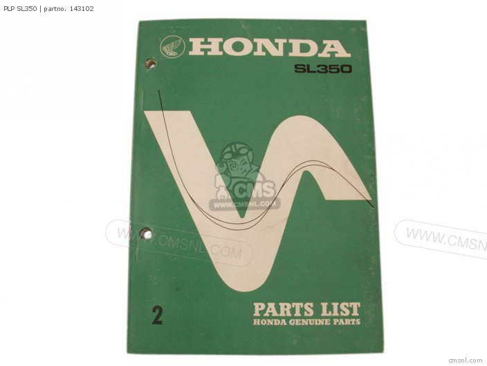 Honda PLP SL350 143102