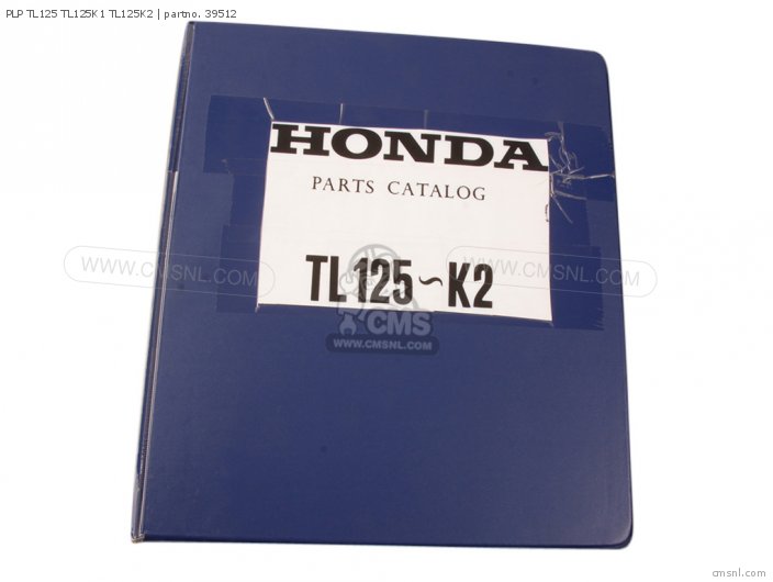 Honda PLP TL125 TL125K1 TL125K2 39512