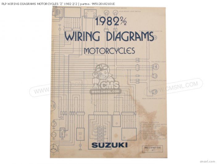 Suzuki PLP WIRING DIAGRAMS MOTORCYCLES Z 1982 2/2 995120182101E