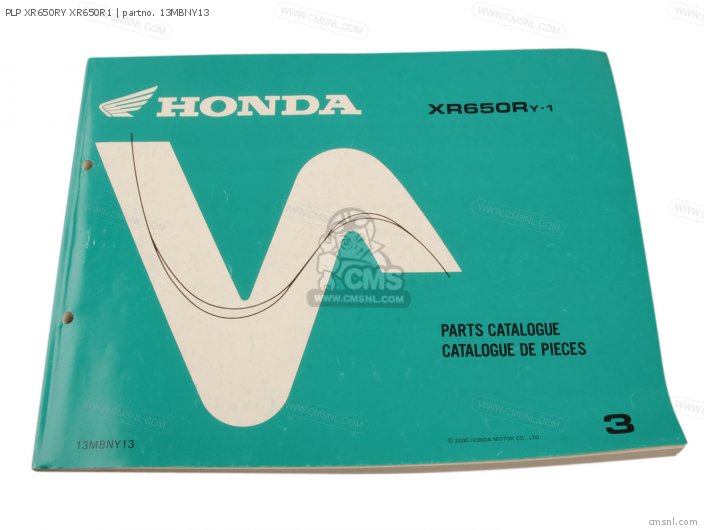 Honda PLP XR650RY XR650R1 13MBNY13 Honda PLP XR650RY XR650R1 13MBNY13
