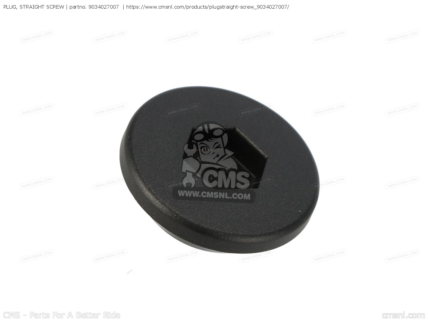 9034027007: Plug, Straight Screw Yamaha - buy the 90340-27007-00 at CMSNL