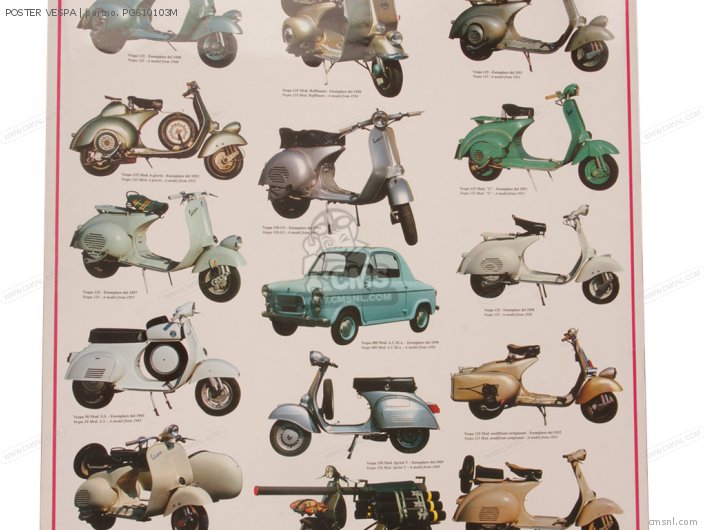 PG610103M: Poster Vespa Piaggio Group - buy the 610103M at CMSNL