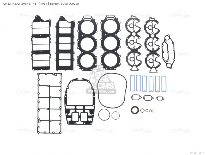 Yamaha POWER HEAD GASKET KIT (NAS) 60VW000100