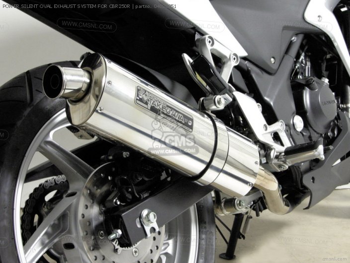 Takegawa POWER SILENT OVAL EXHAUST SYSTEM FOR CBR250R 04020051