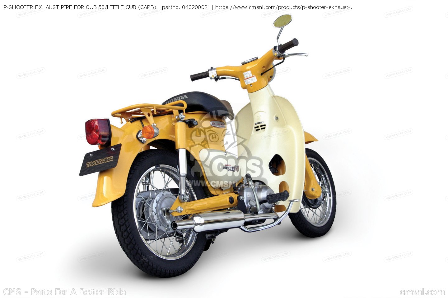 Cubpipe 04020002: P-SHOOTER EXHAUST PIPE FOR CUB 50/LITTLE CUB (CARB) Takegawa ...