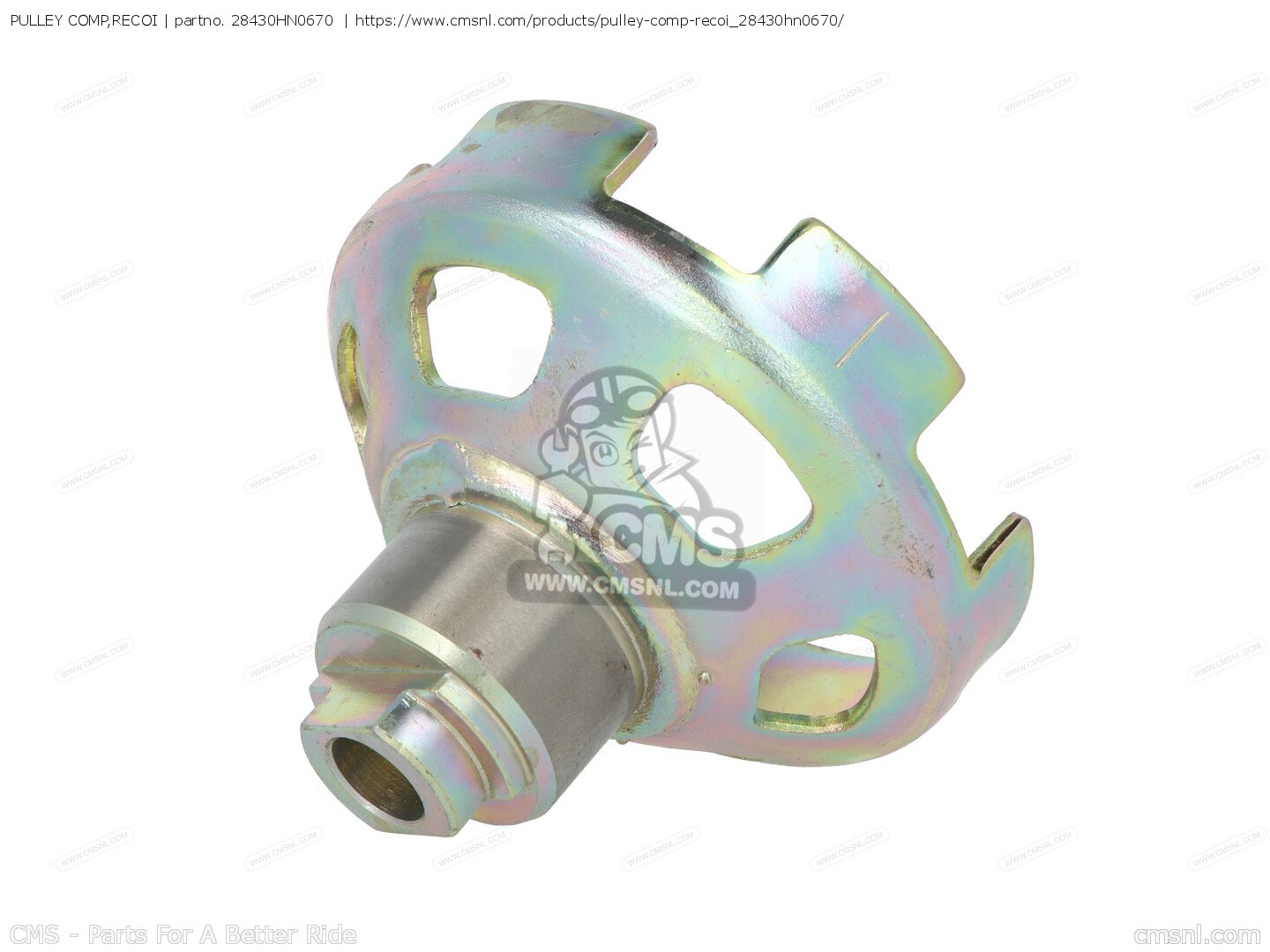 28430HN0670: PULLEY COMP,RECOI Honda - buy the 28430-HN0-670 at CMSNL